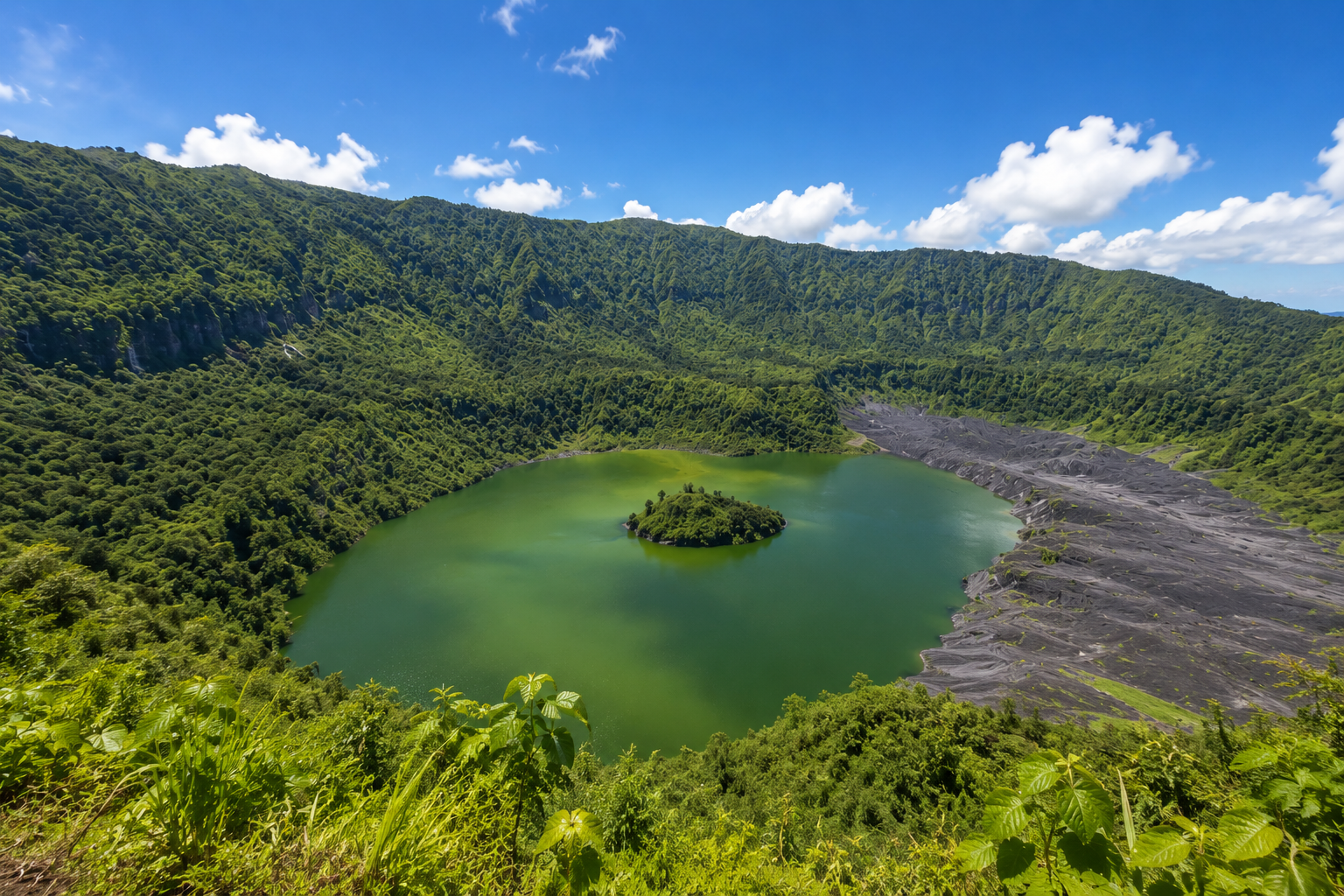 Foto Kawah Gunung Galunggung